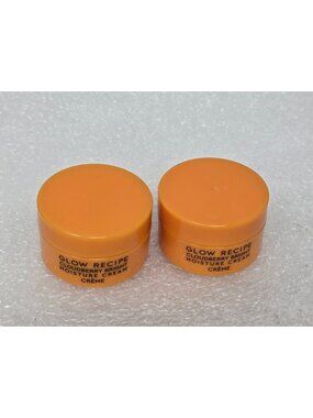 Glow Recipe Cloudberry Bright Moisture Cream .33 oz Mini Jars Duo For Hydration